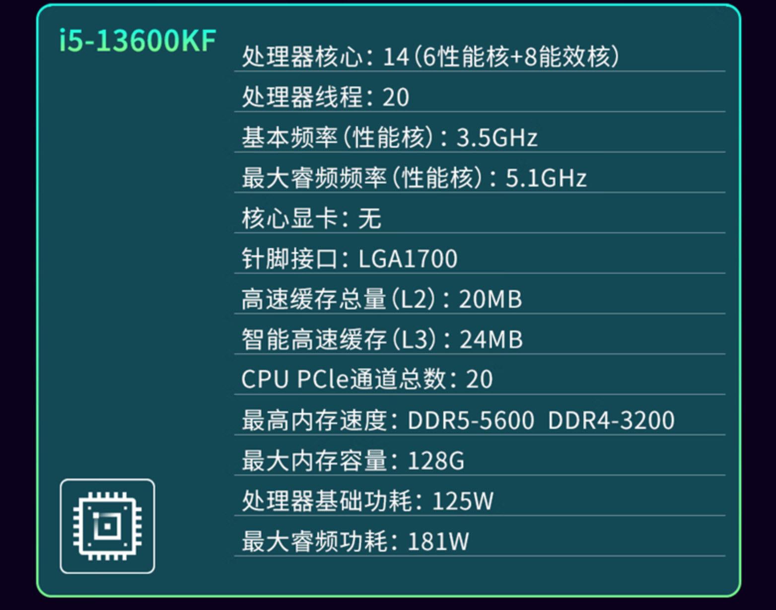 酷睿i5-13600 揭秘酷睿i5-13600处理器：性能特性、竞争环境与科技启示  第1张