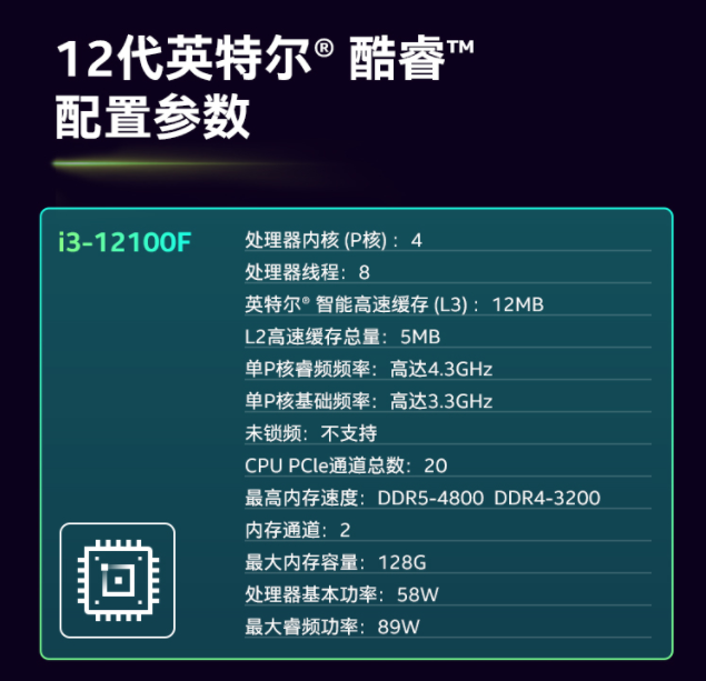 英特尔酷睿i3-12100T：性能卓越，功耗低，适用于个人计算机及小服务器  第1张